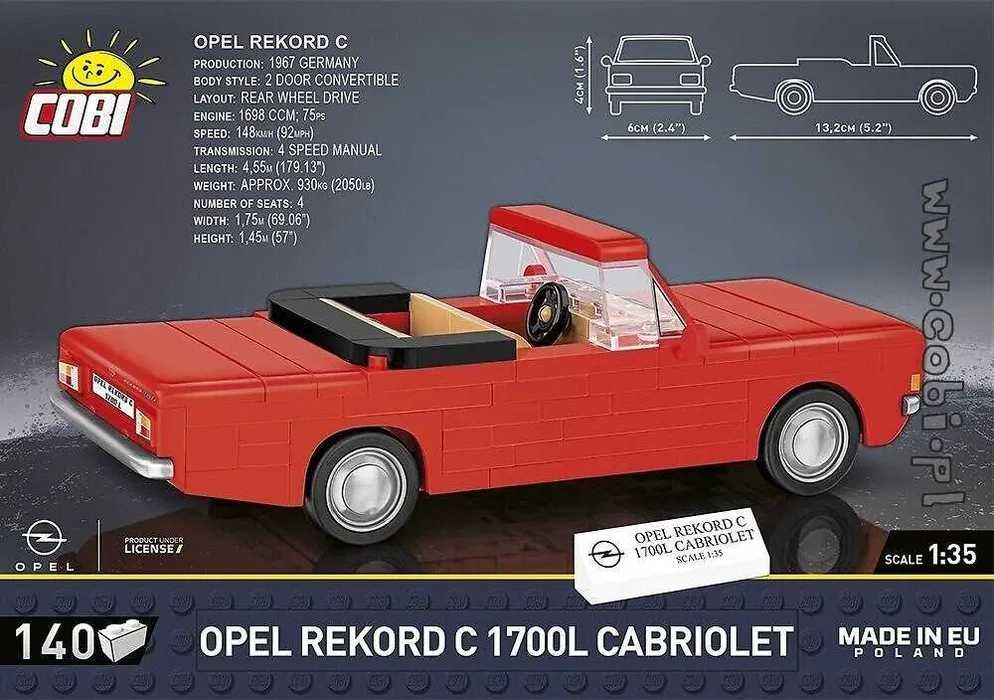 Opel Rekord C 1700 L Cabriolet klocki Cobi 24599 nowe