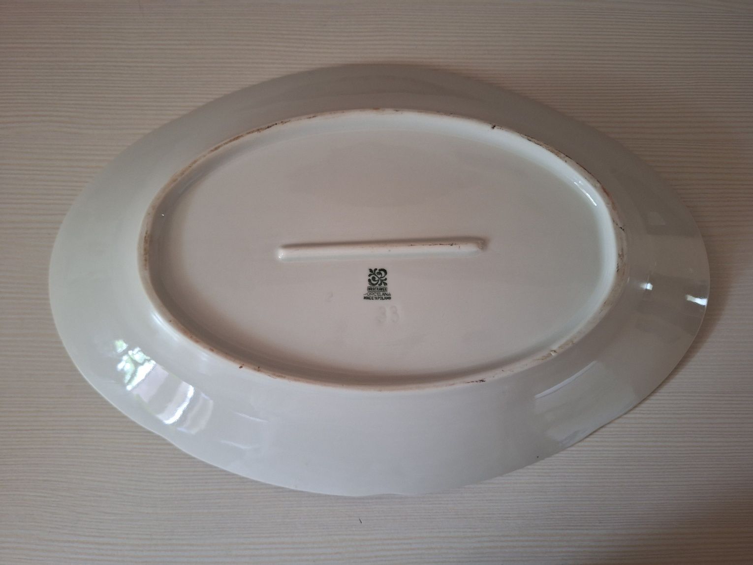 Półmisek porcelanowy Włocławek porcelana talerz duży retro PRL