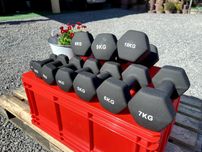 Zestaw hantli hex w neopremie 1 do 10 kg, 10 par.