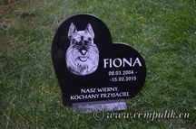 Średniej wielkości serce - GRANITOWY pomnik dla psa lub kota