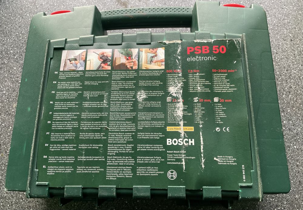 Wiertarka bosch 500 w 3603A26000 z walizką