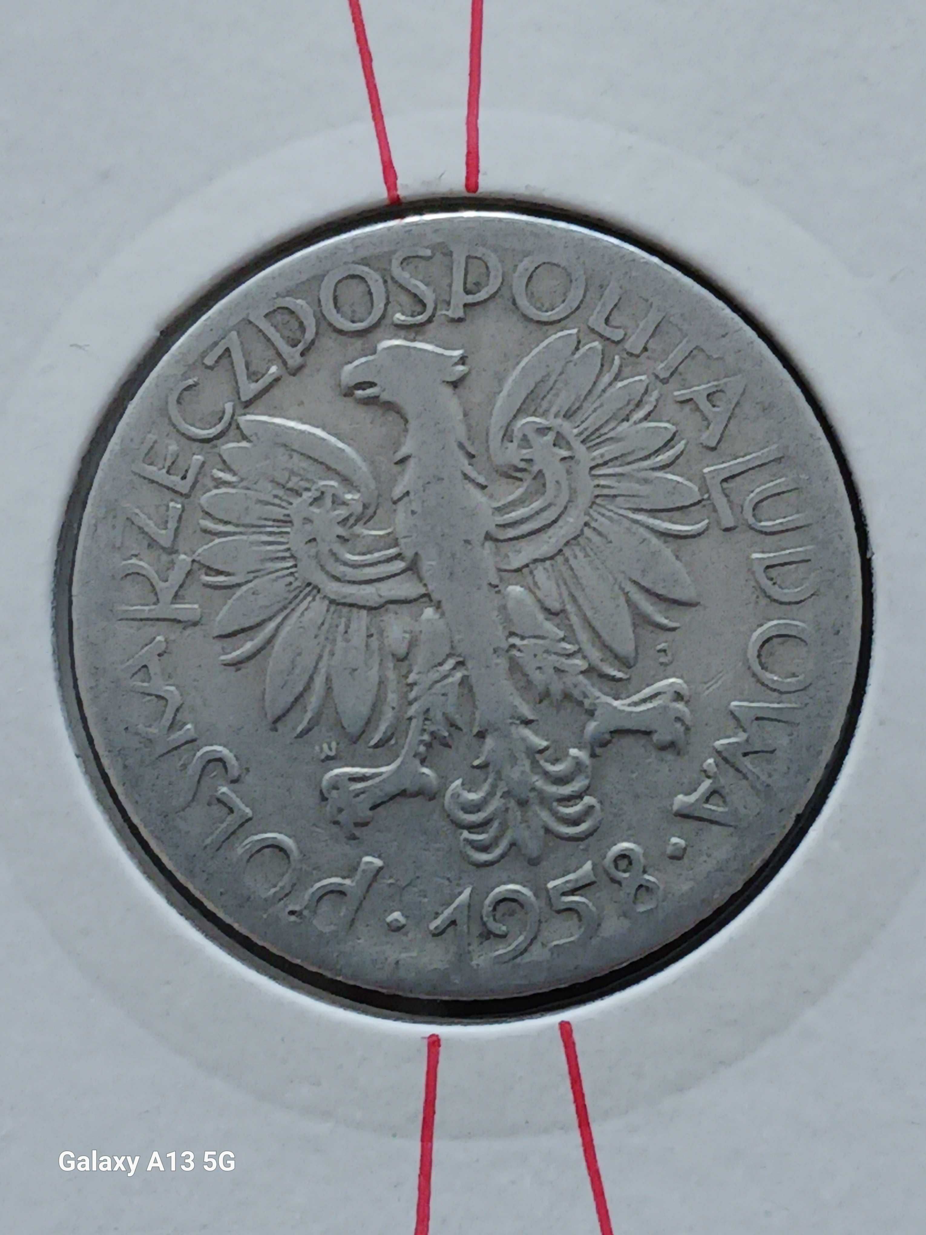 5 Złotych Rybak 1958 r. - nr.2 - Skrętka - rzadkość