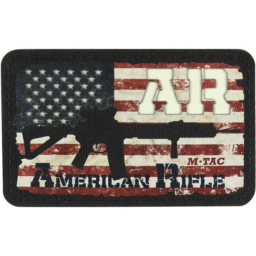 M-Tac Naszywka Patch AR-15 American Rifle Black/GID