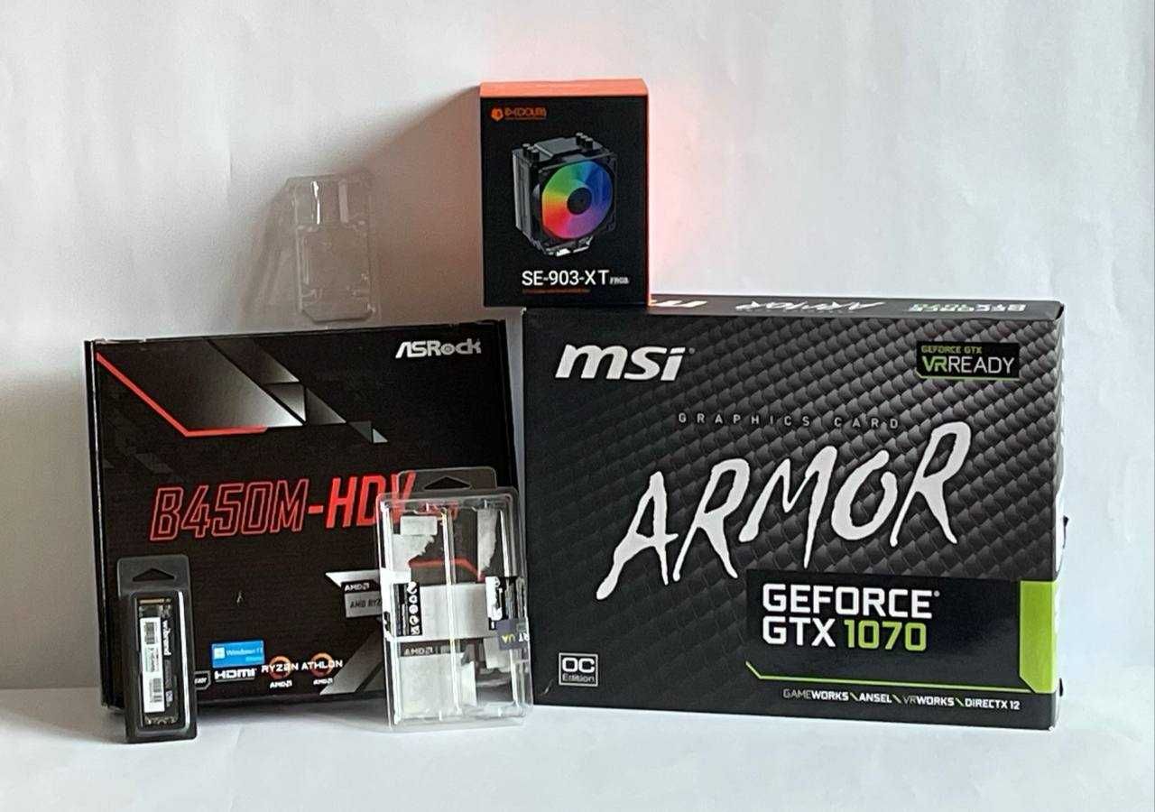 Потужний ПК! Гарантія! GTX 1070 Ryzen 5 3500x 16gb DDR4 M2 SSD!