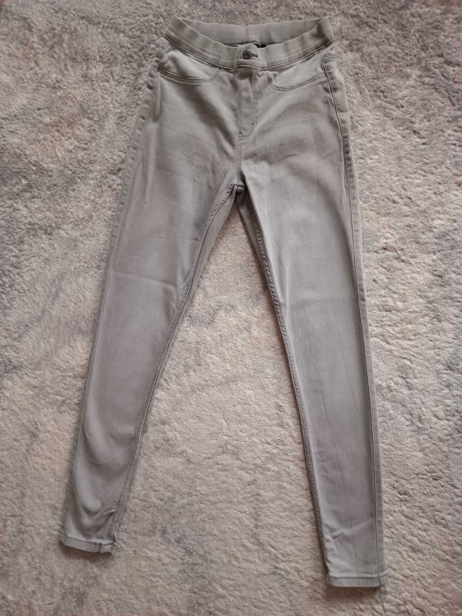 Jegginsy szare Esmara 36,s miękki jeans, dopasowują się do figury