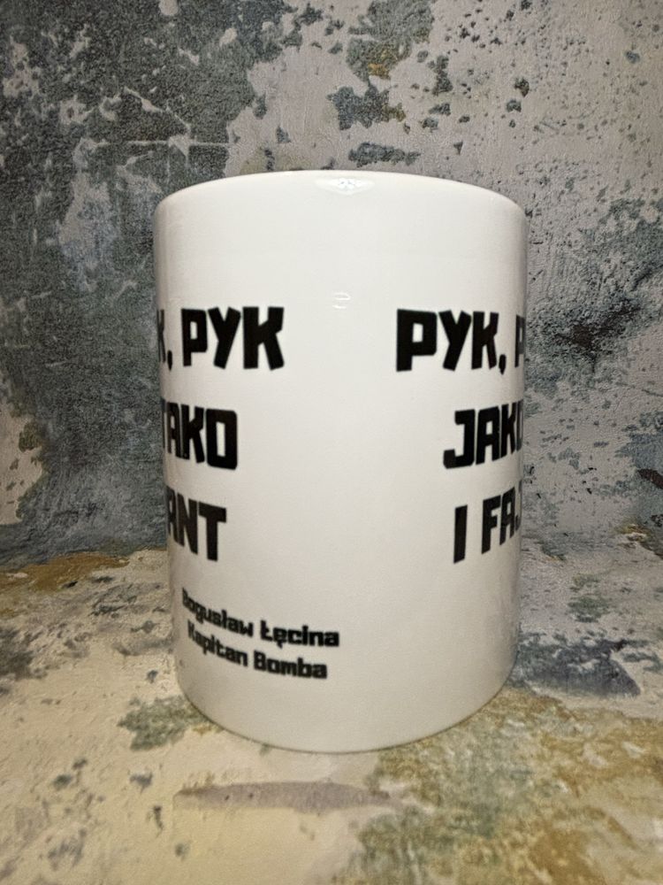 Kubek ceramiczny inspirowany Kapitan Bomba Bogusław Boguś pyk fajrant