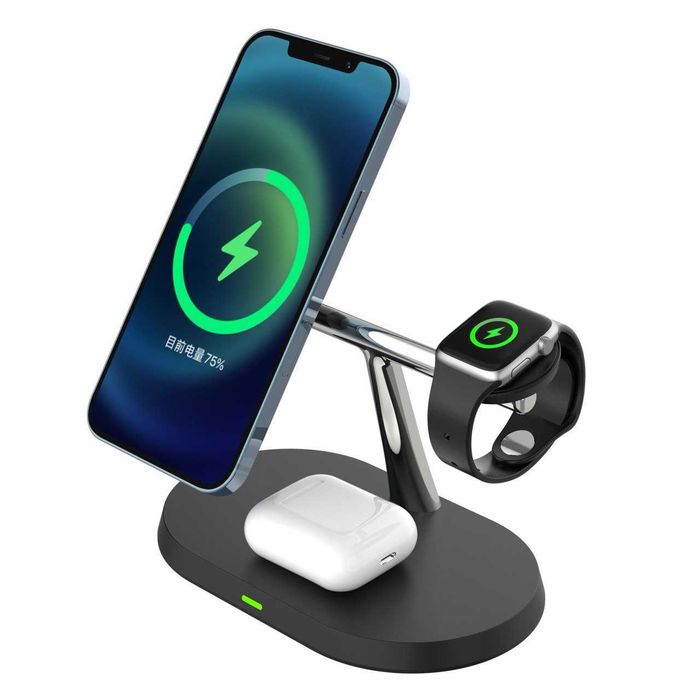 Бездротова зарядна док-станція 3 в 1 для iPhone/AirPods/Apple Watch