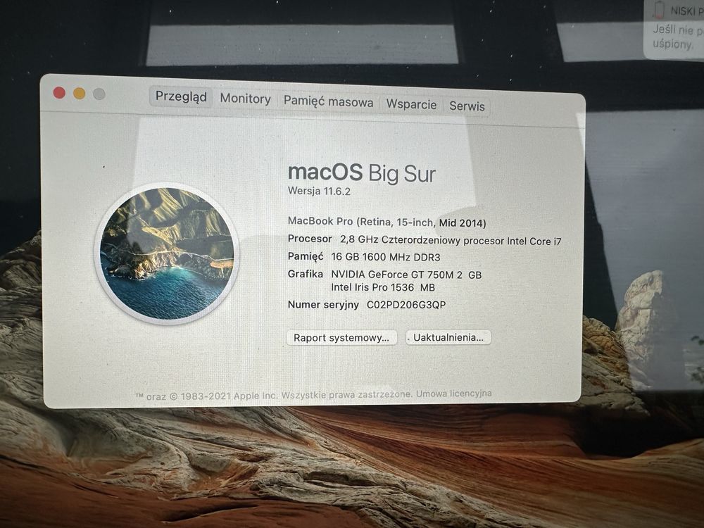 Macbook Pro 15 16gb/120gb 2014