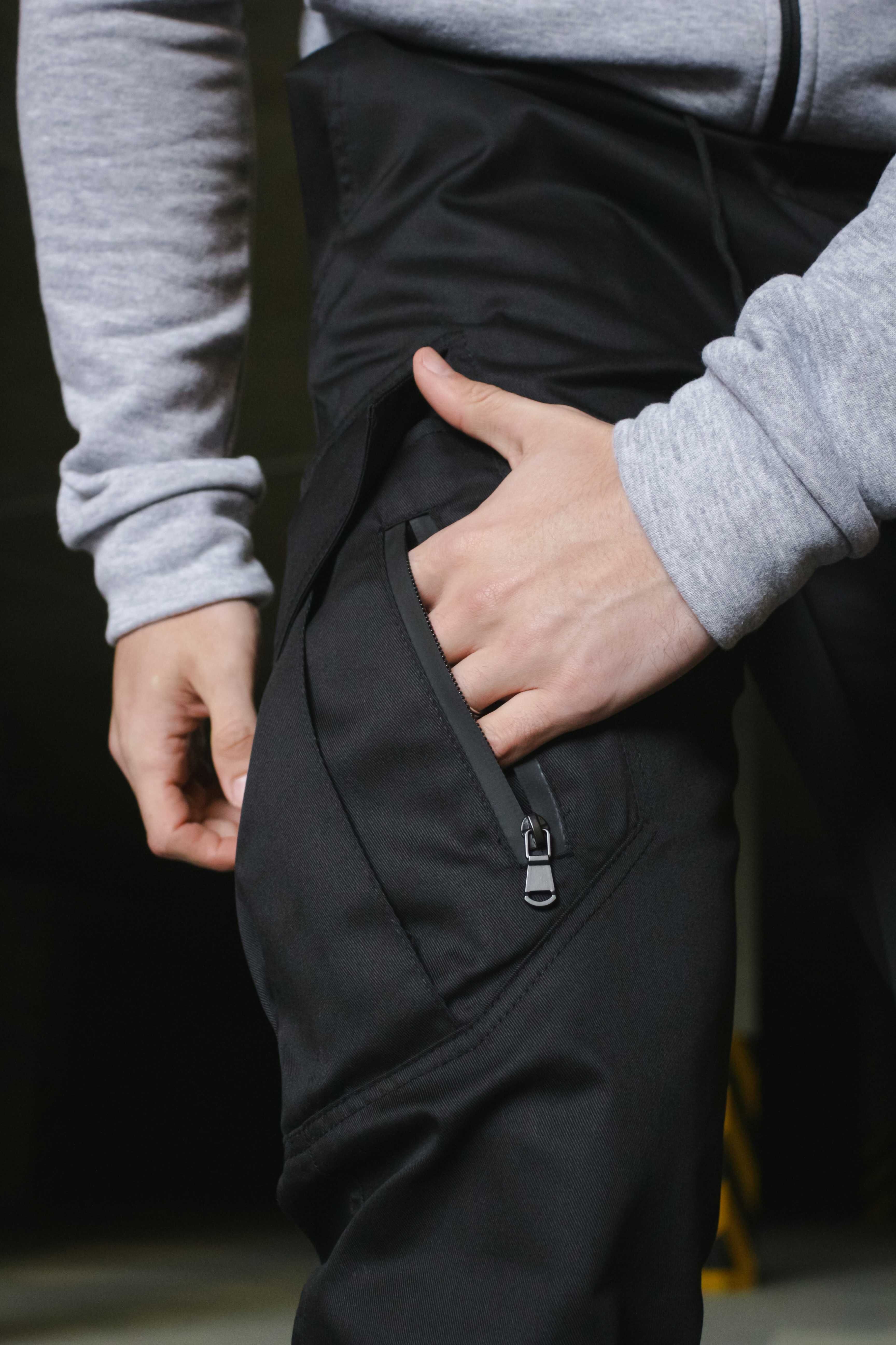 Брюки мужские штаны карго весенние осенние черные