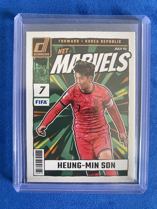 Carta Heung Min Son Coreia do Sul Tottenham Marvels Donruss
