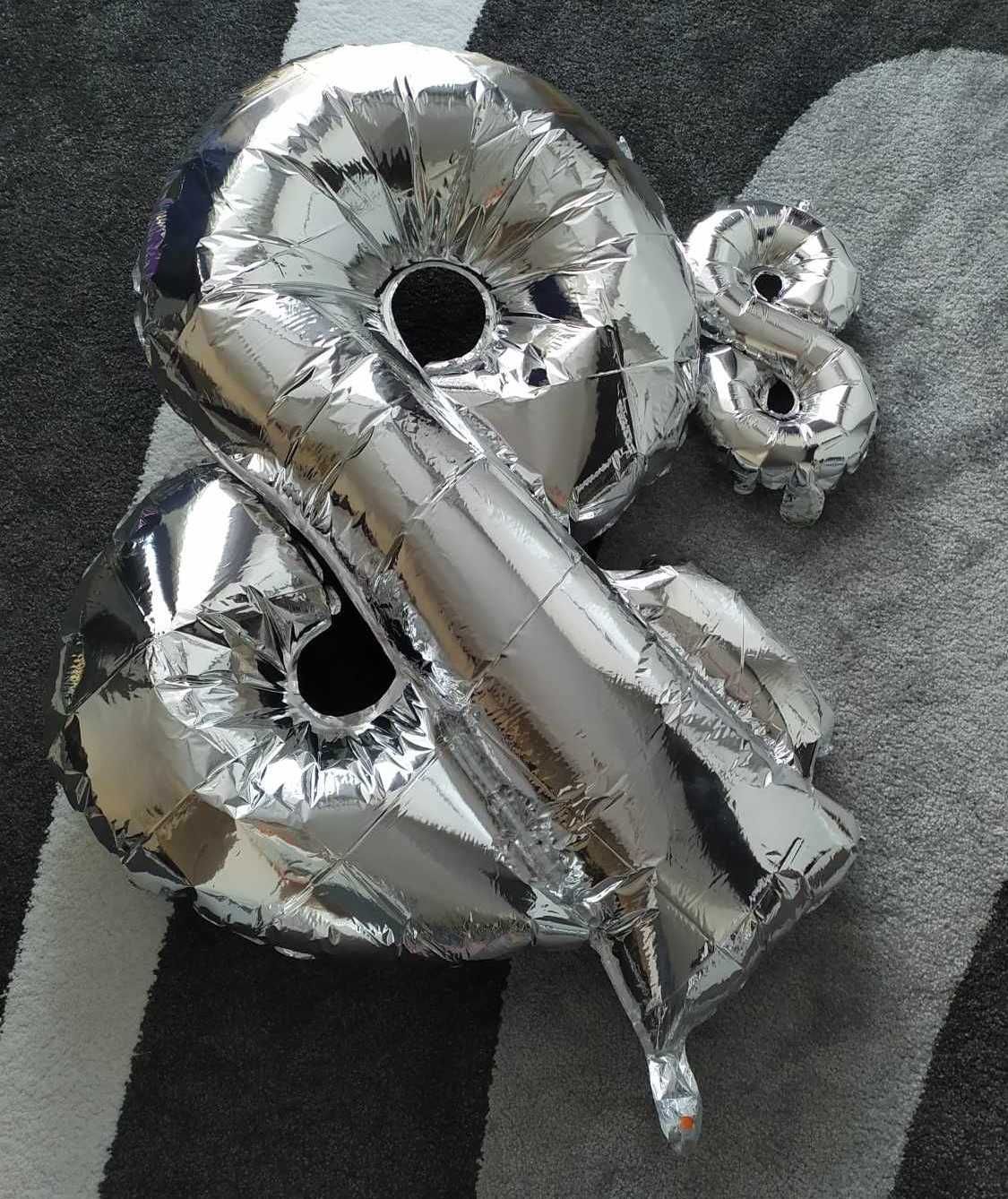 Balon foliowy cyfra 8 Srebrny ~ Kraków