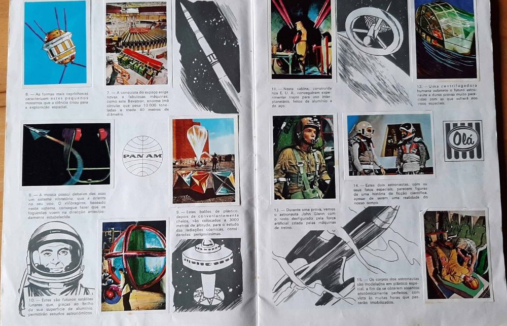 Olá Caderneta de Cromos Espaço Anos 60