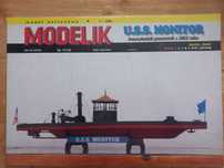 Model Kartonowy Modelik 11/16 Okręt Unii USS Monitor + LASERY