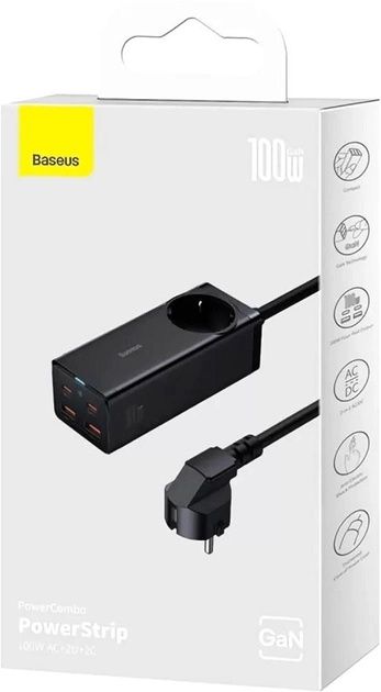 Мережевий зарядний пристрій Baseus GaN3 Pro Desktop Powerstrip