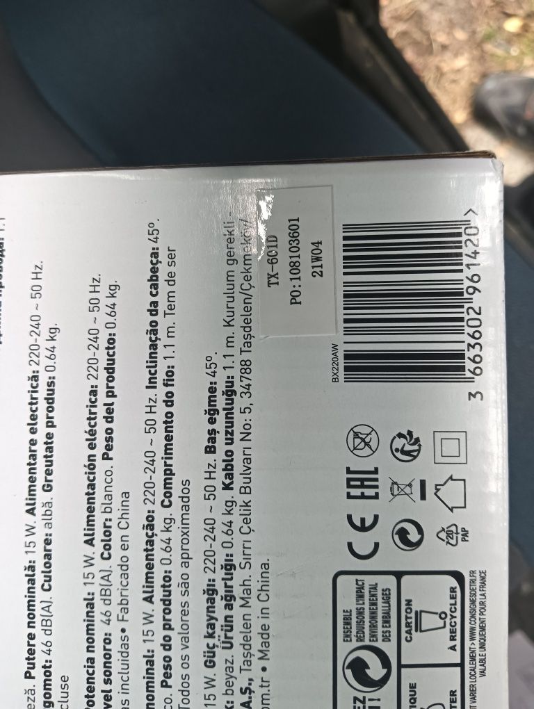 Wentylator biurkowy na klips 15 cm biały MEGA OKAZJA ! NAJTANIEJ !