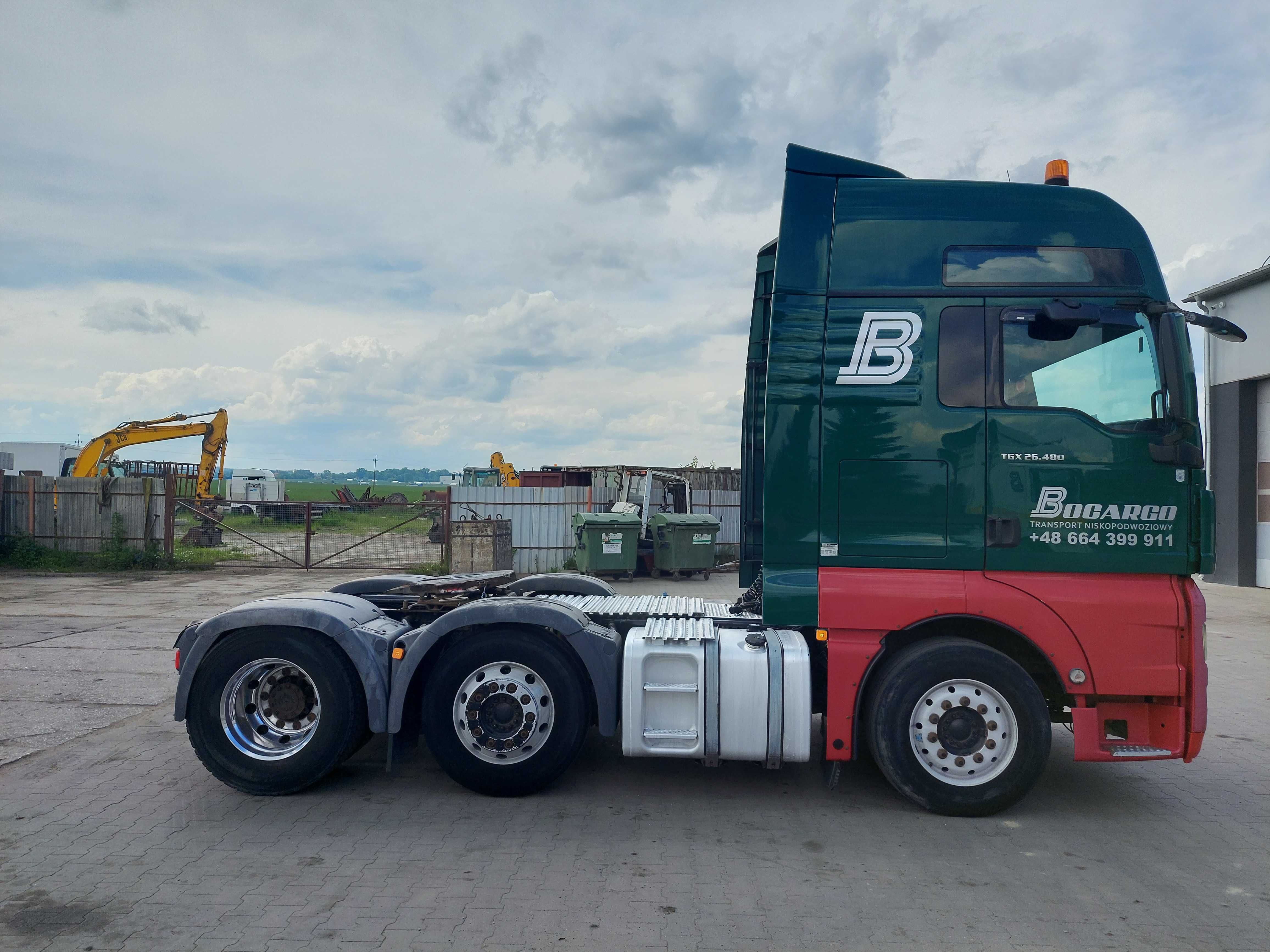 Man 26,480 tgx 6x2 euro 5 oś skrętna. Zarejestrowany jako specjalny