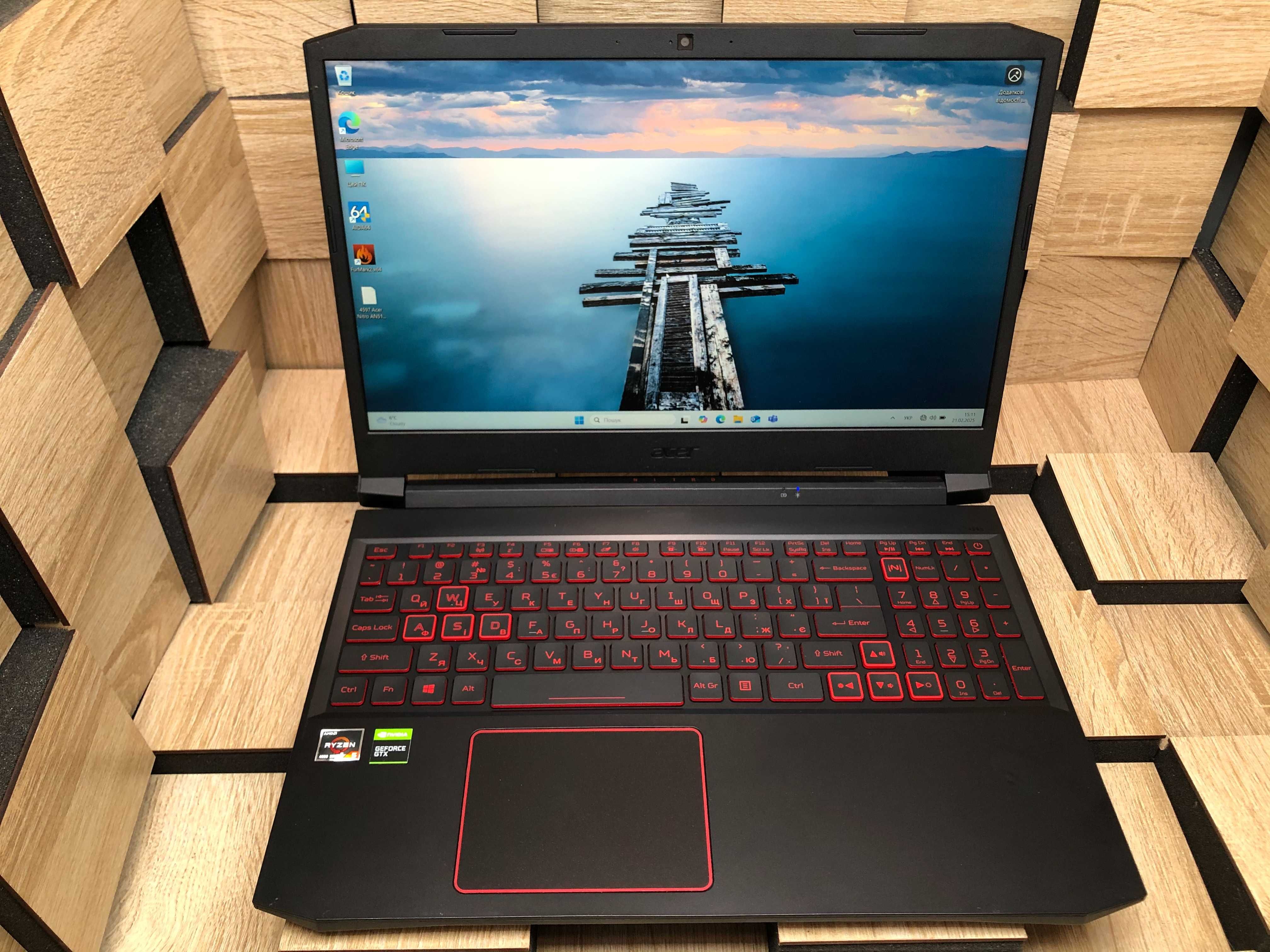 №4597 Ноутбук Acer Nitro AN515 FHD IPS/R5 4600H/SSD256/16Gb/GTX1650