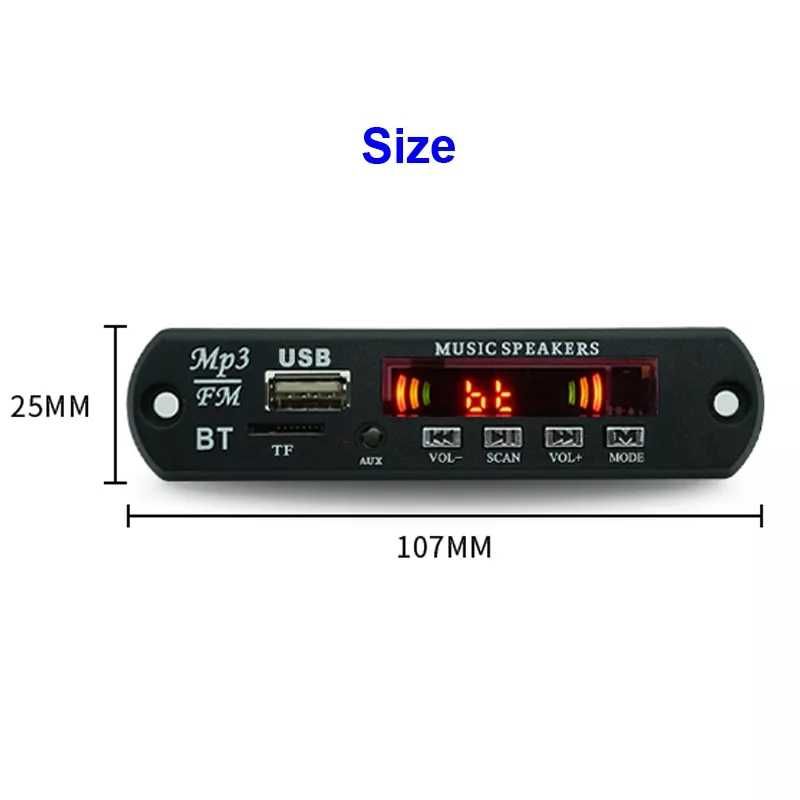 Модуль Bluetooth MP3/USB/FM-radio DC 5-15v+пульт-плата блютуз