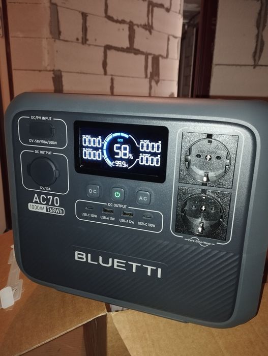 Зарядна станція Bluetti ac70, 1000 Вт