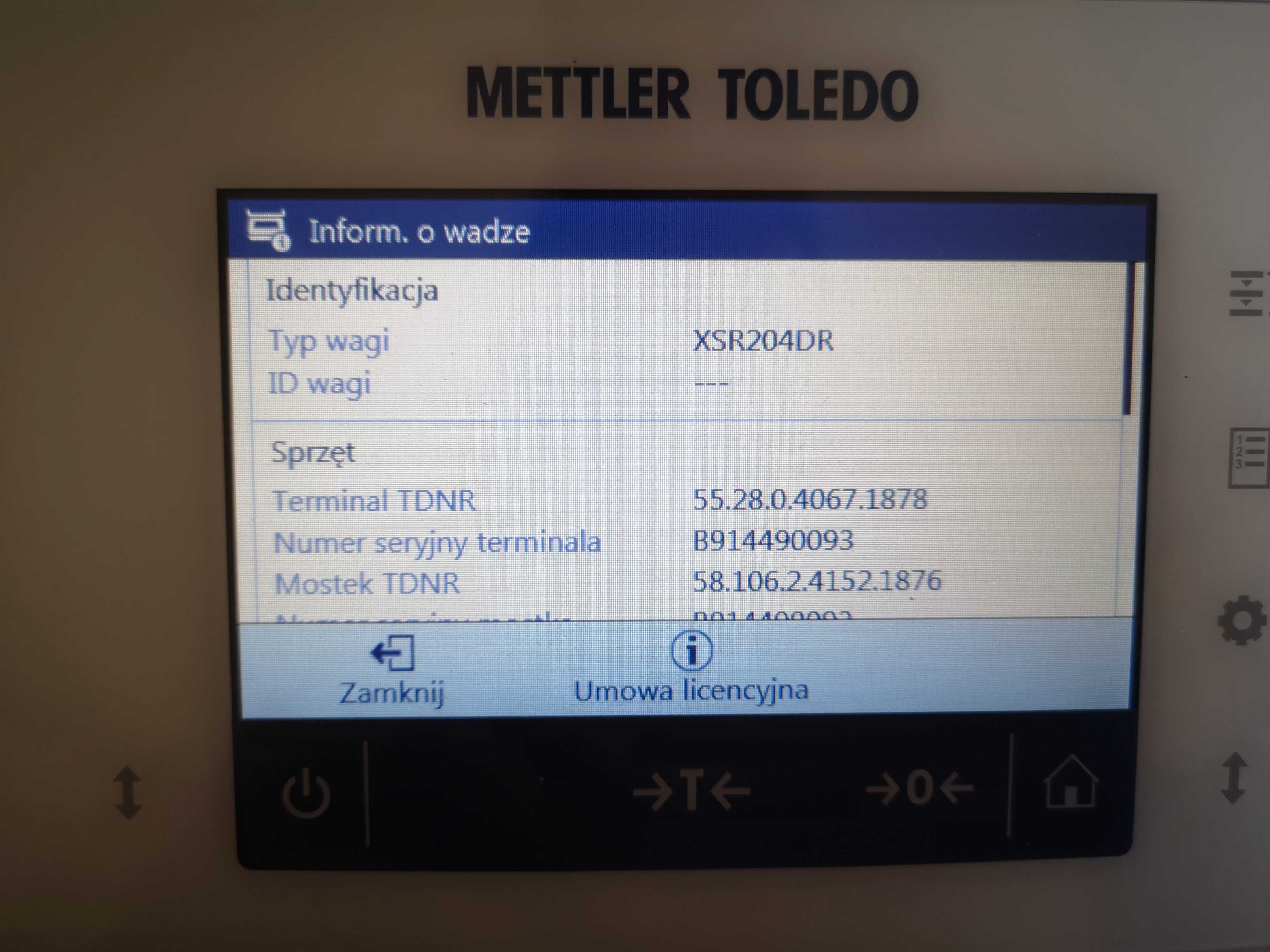 Waga analityczna Mettler Toledo XSR204 z drukarką i odważnikami