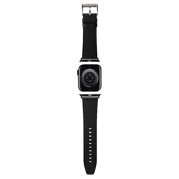 Pasek Karl Lagerfeld Saffiano Monogram na Apple Watch 42/44/45/49mm -