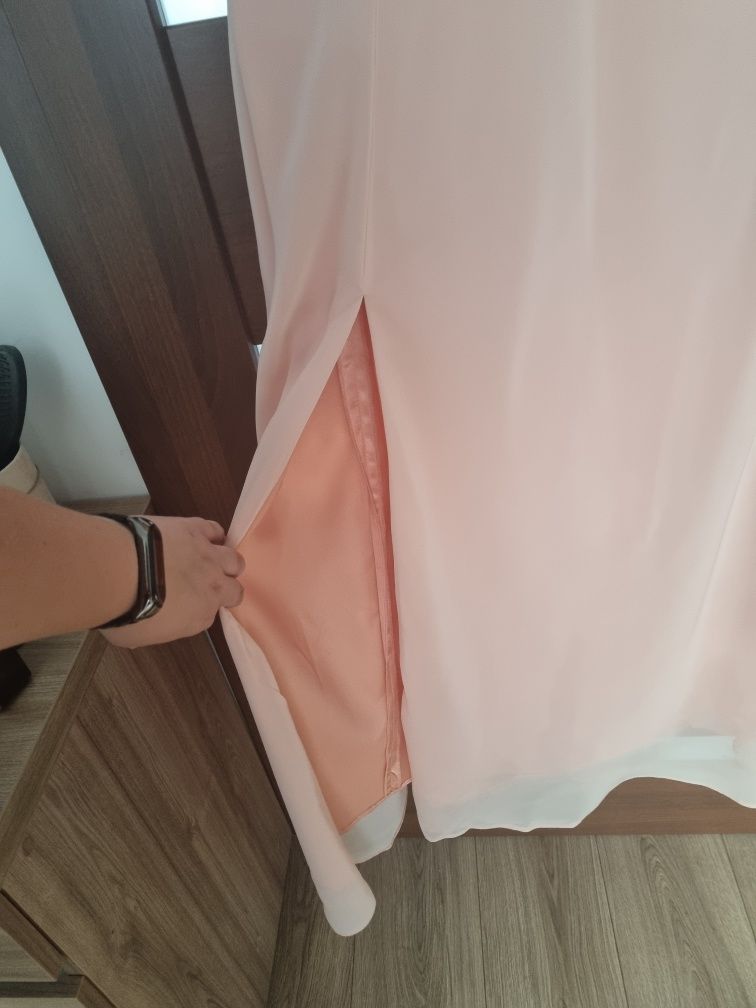 Sukienka suknia brzoskwiniowa xxl