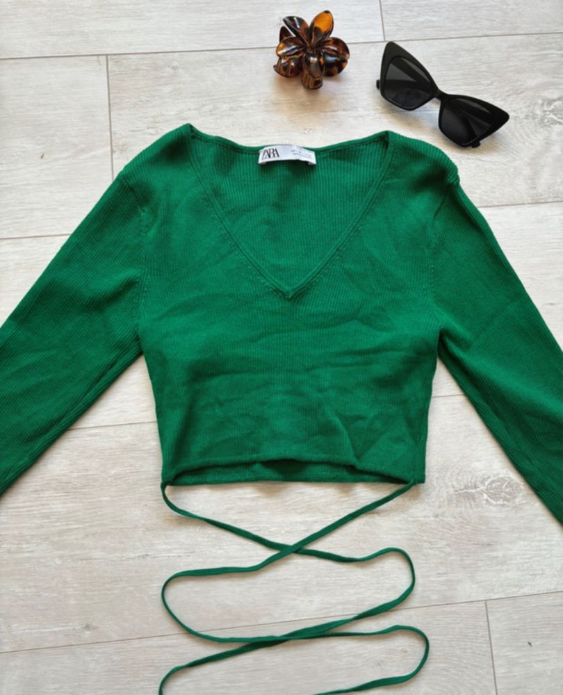 bluzka damska zielona S M Zara
