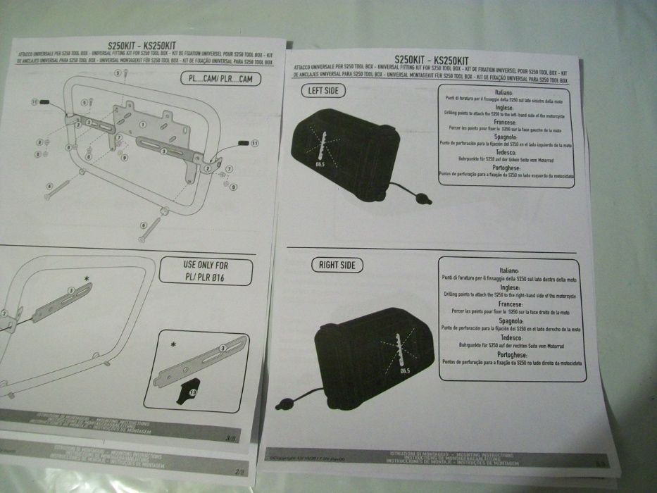 S250 GIVI uniwersalna skrzynka narzędziowa ,wodoszczelna ( S250KIT )