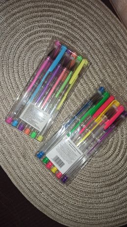 Гелевые ручки разноцветные цветные