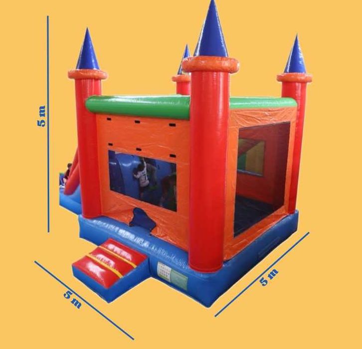 Insuflável castelo gigante colorido 7 metros