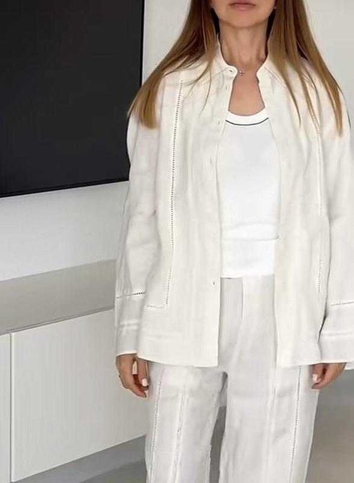 Костюм лен Zara dutti cucinelli