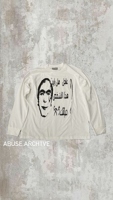 акимата белый лонгслив с принтом архив longsleeve akimata archive