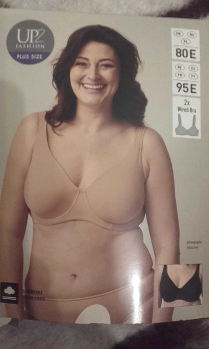 NOWY! Komplet 2klasycznych biustonoszy(czarny,beż)