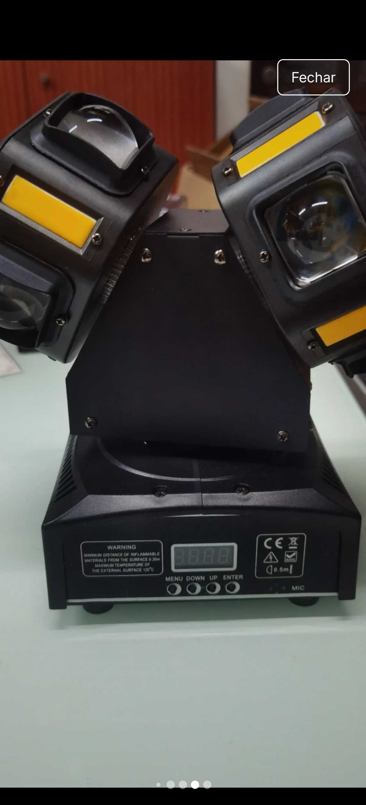 Cabeça dupla led dj