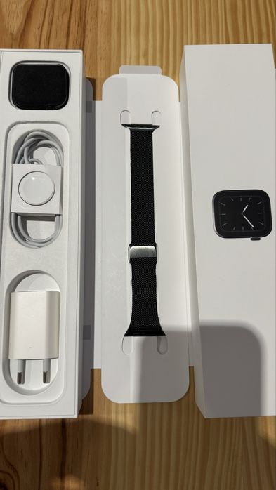Apple watch 5 stainless inox preto