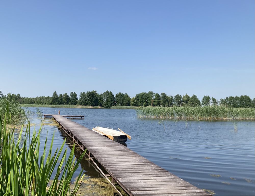 Domki nad jeziorem/na Mazurach-15 m od jeziora,ogrzewanie,wi-fi
