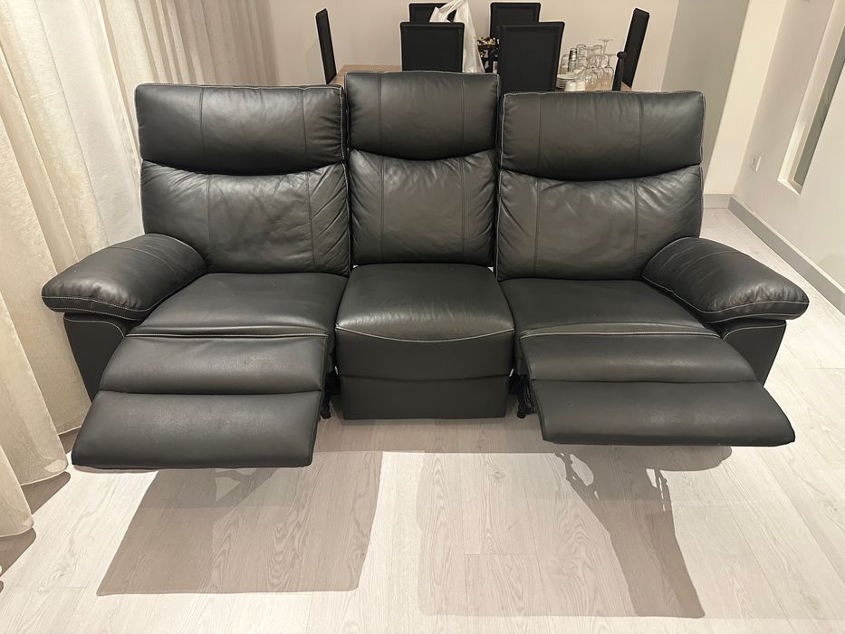 Sofa Relax 3 lugares em Pele Sharona | estado novo