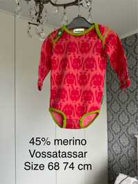 Vossatassar body merino merynos 70 cm 74 68 cm