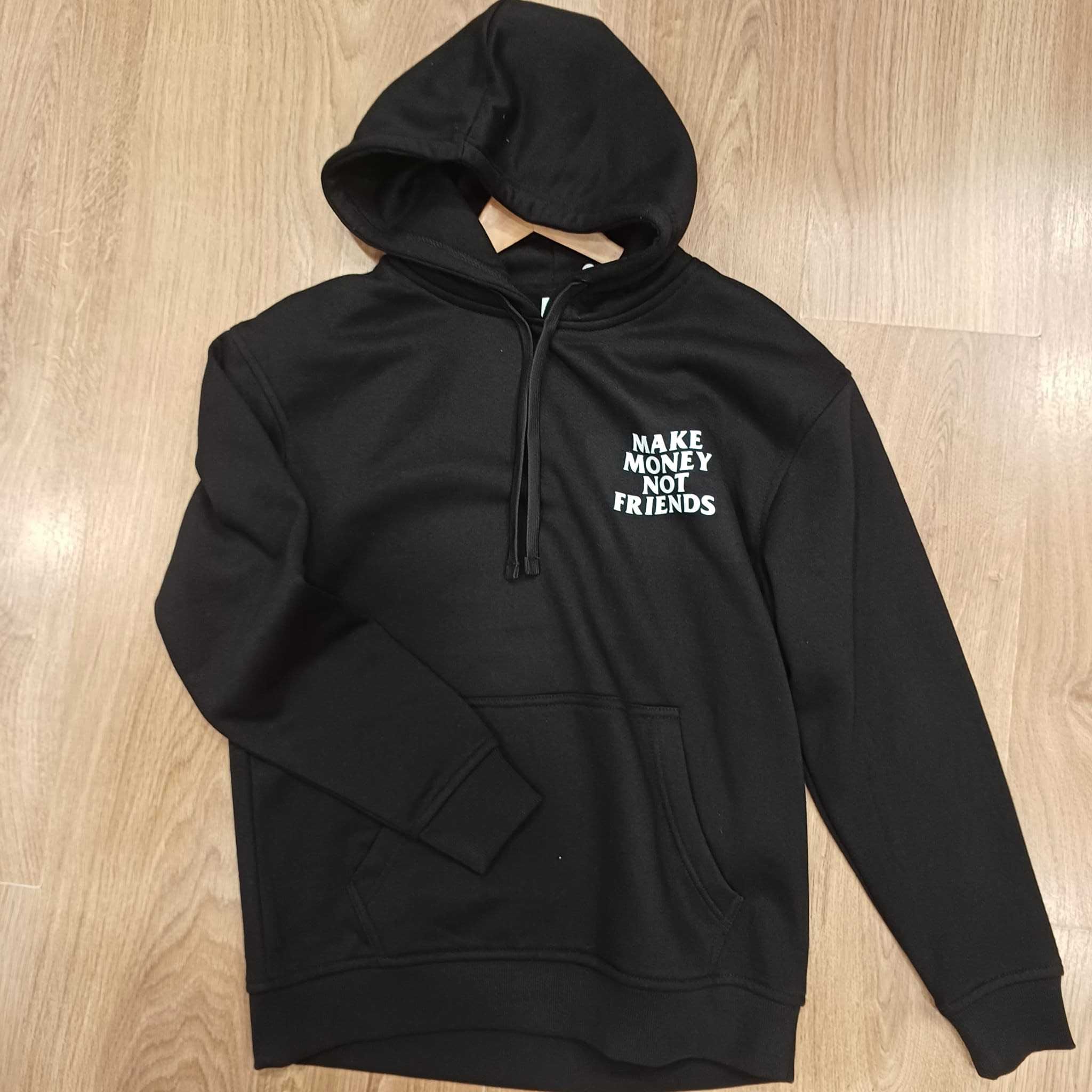 Hoodie Sweat Make Money Not Friends Black