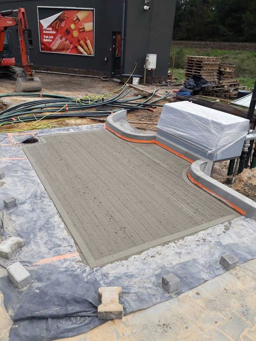 usługi budowlane,Płyty betonowe,płyty fundamentowe,brukarka
