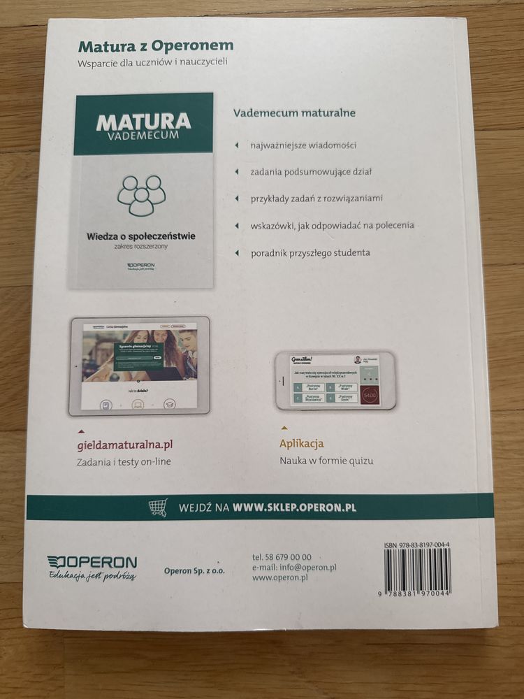 Matura WOS testy i arkusze z odpowiedziami Operon