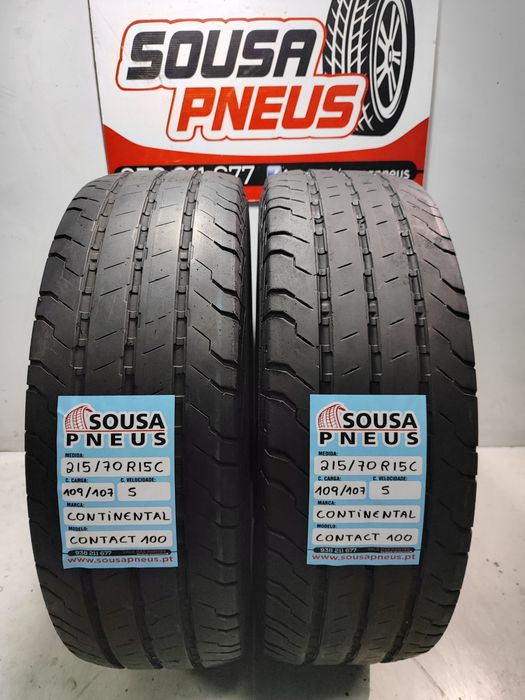 2 pneus semi novos continental 215/70R15C Oferta dos portes