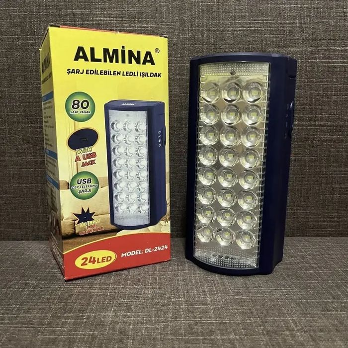 Ліхтарик аварійний Almina 2606LФонарь + power bank фонарь  аварийный