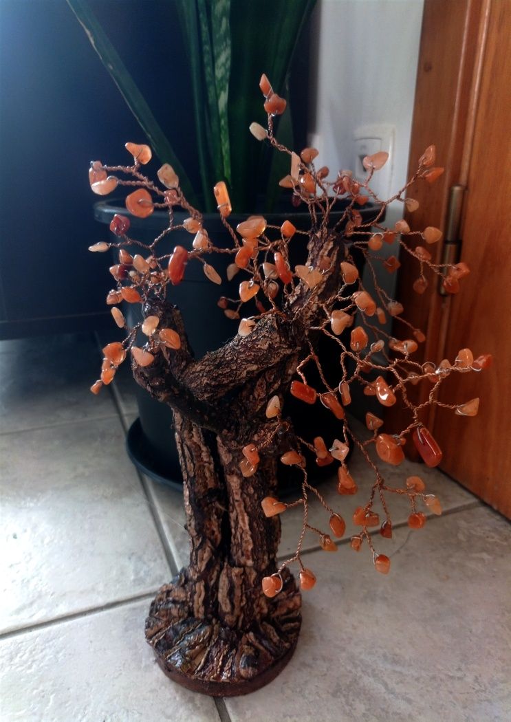 Árvore da vida pedra cristal citrino laranja
