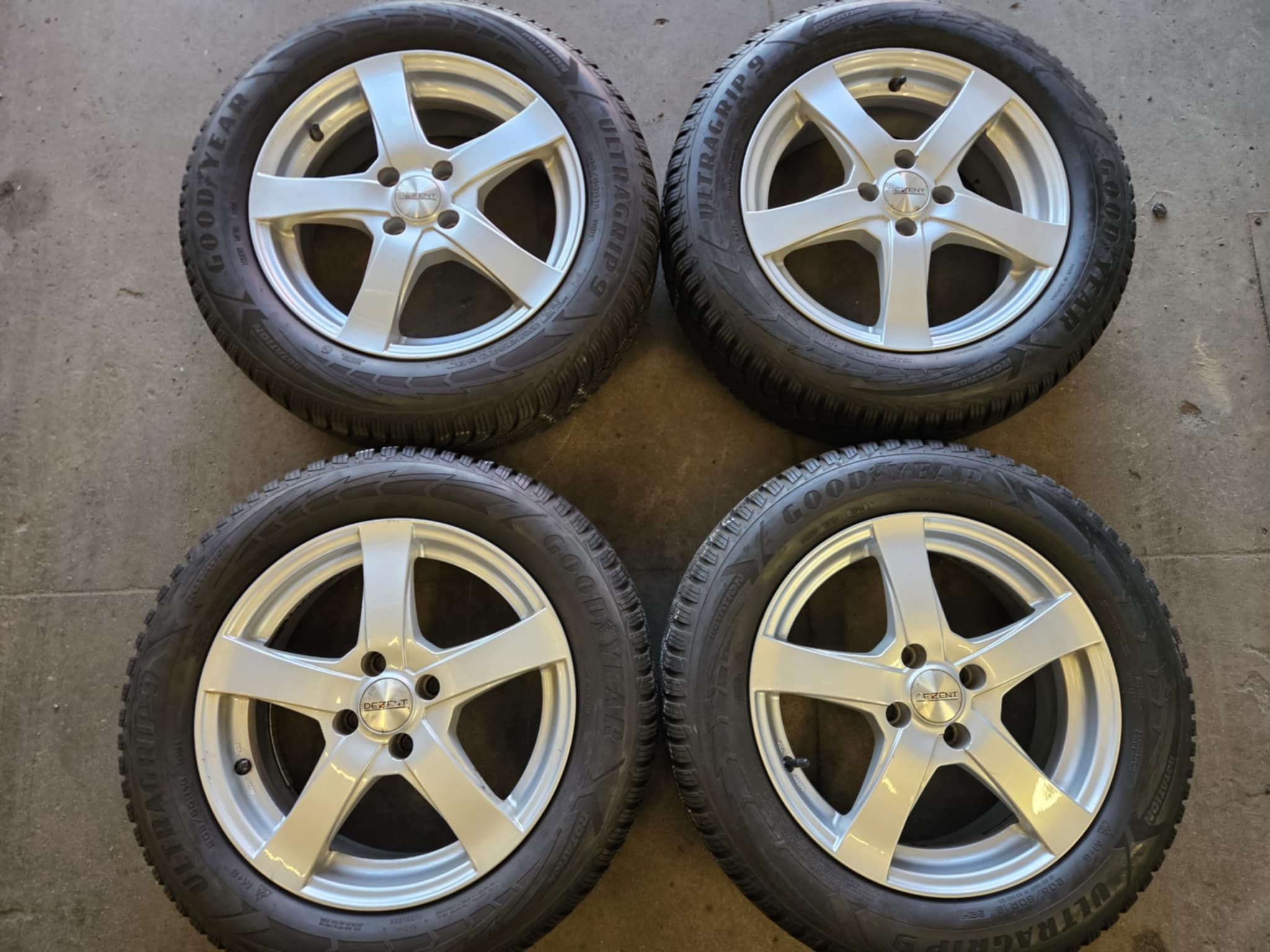 4x Felgi używane DEZENT RE 6.0 x 16 4x100 ET38 60,1 + czujniki TPMS