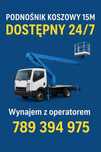 Podnośnik koszowy / Podnośnik koszowy 15m - Wynajem 24{7 z operatorem