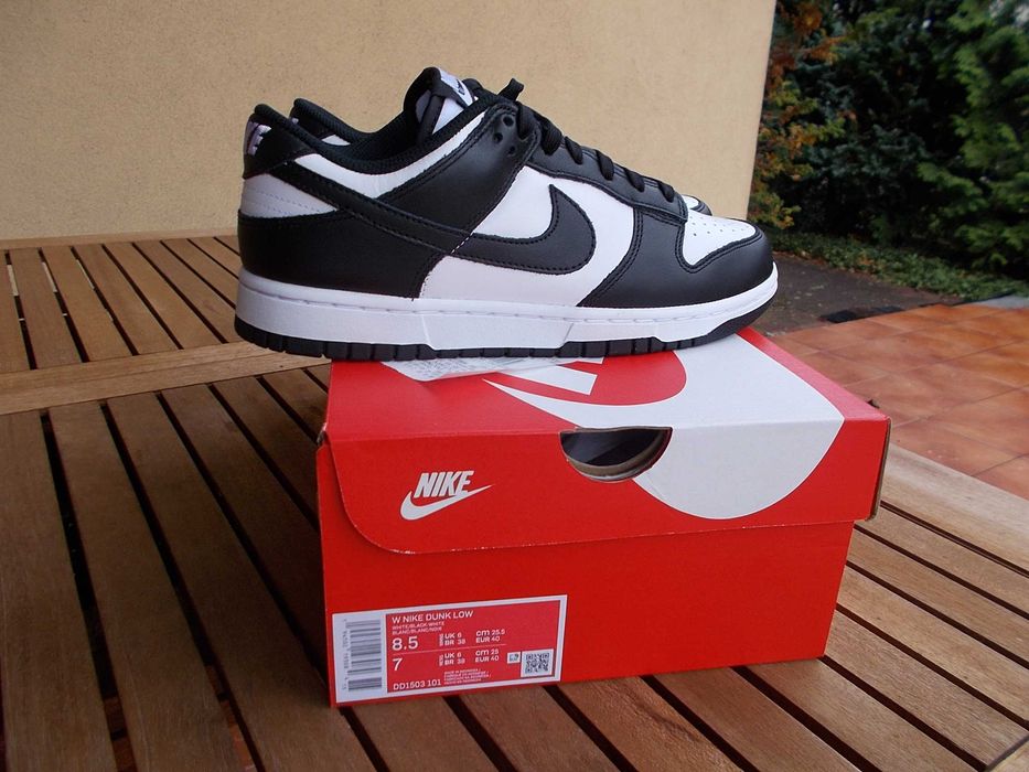 (roz. 40 -25,5 cm) Nike Dunk Low Black White 2021 Jordan 1 Dunk Panda