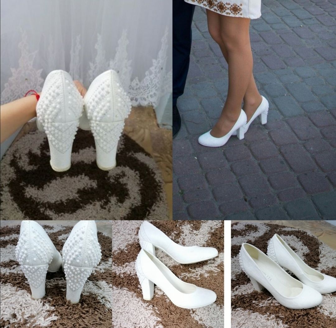 Весільні шкіряні туфлі 38