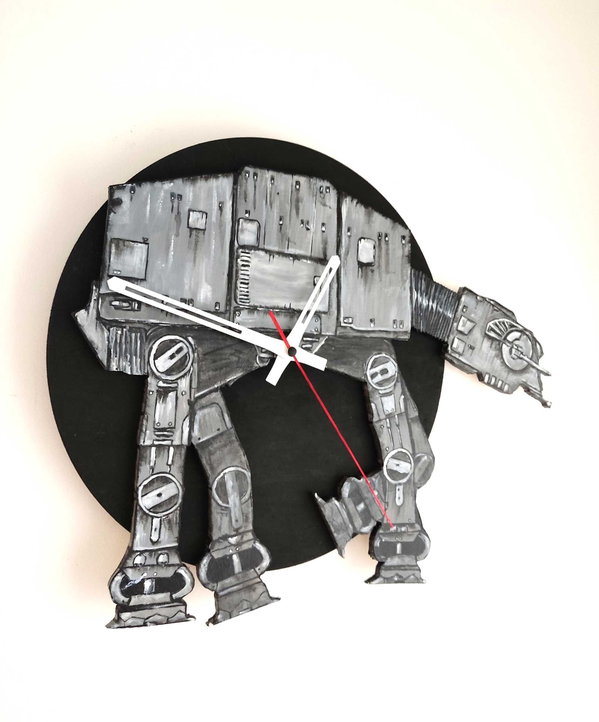 Zegar na ścianę Star Wars, AT-AT, drewniany 40 cm