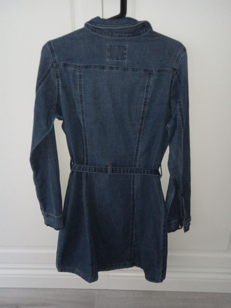 S/M sukienka jeansowa Orsay szmizjerka z paskiem jeans